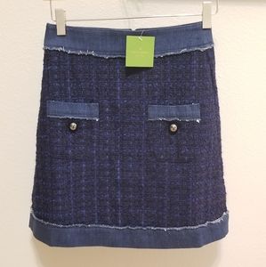 Kate Spade Broome Street Denim Tweed Mini Skirt